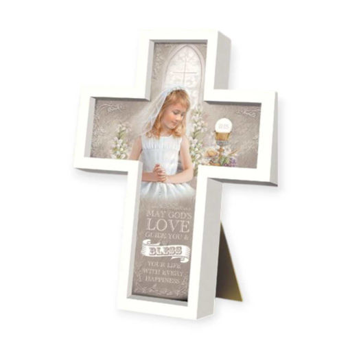 Picture of WOOD CROSS HOLY COMMUNION GIRL